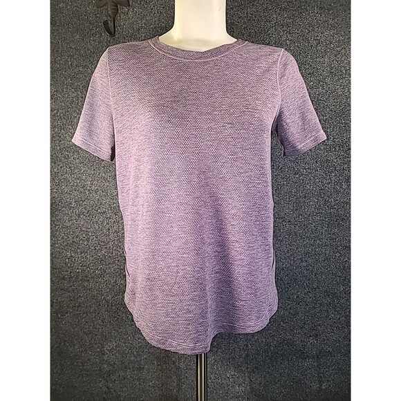 Lululemon Sneak Out Short Sleeve Shirt Purple Hem 4 Small/Med Womans - Picture 1 of 9